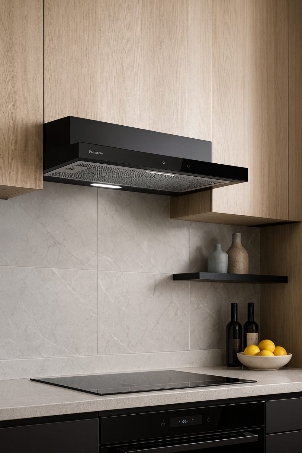 Máy hút mùi Panasonic FV-UX6AEB lắp trong không gian bếp sang trọng