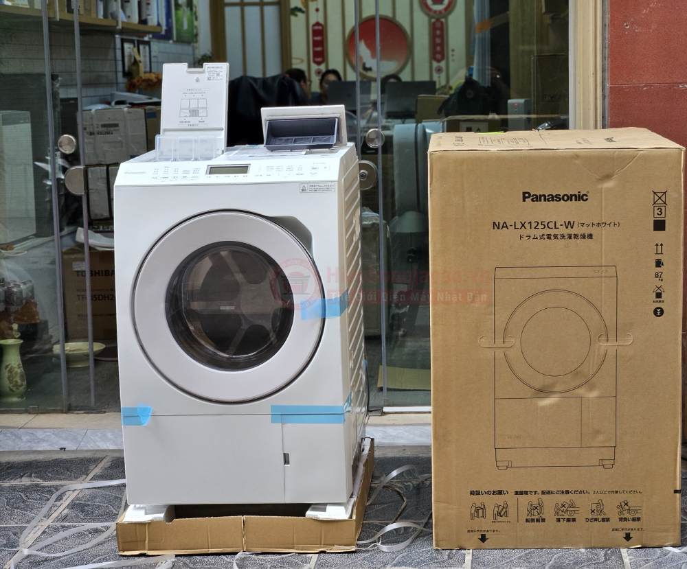 can canh may giat say Panasonic NA-LX125CL-W hiephongjapan
