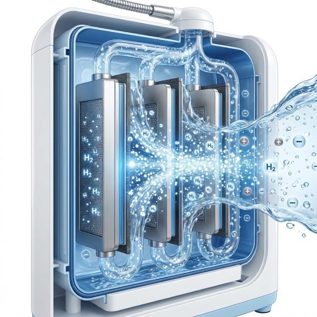 Công nghệ điện giải độc quyền tạo nước Ion kiềm giàu Hydro