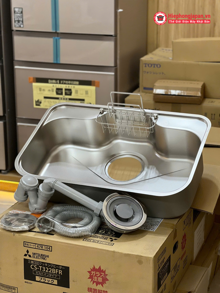 chậu rửa Toyoura N750BIA-EB-MS Hiệp Hồng Japan