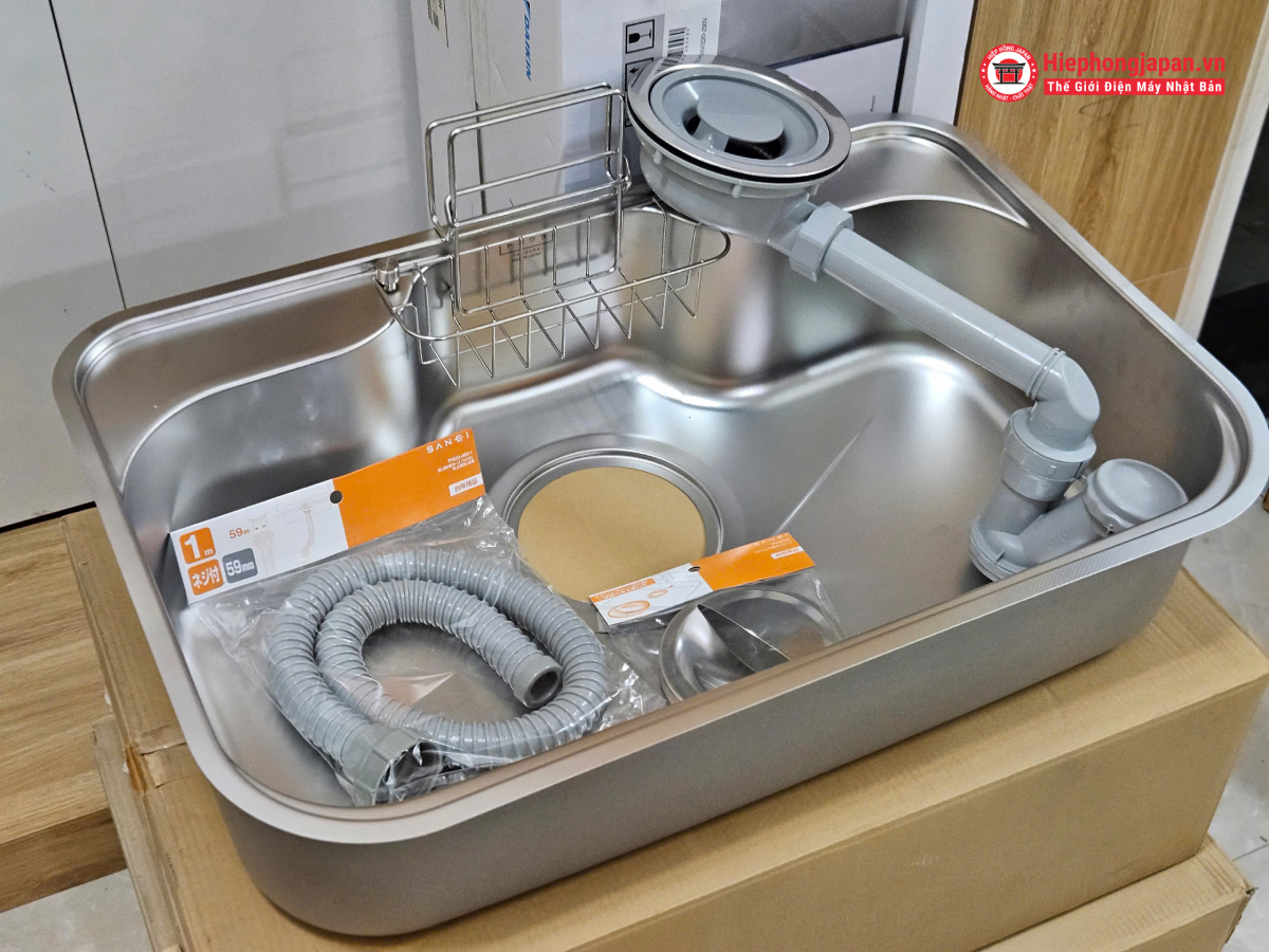 chậu rửa bát chén Toyoura N750BIA-EB-MS Hiệp Hồng Japan