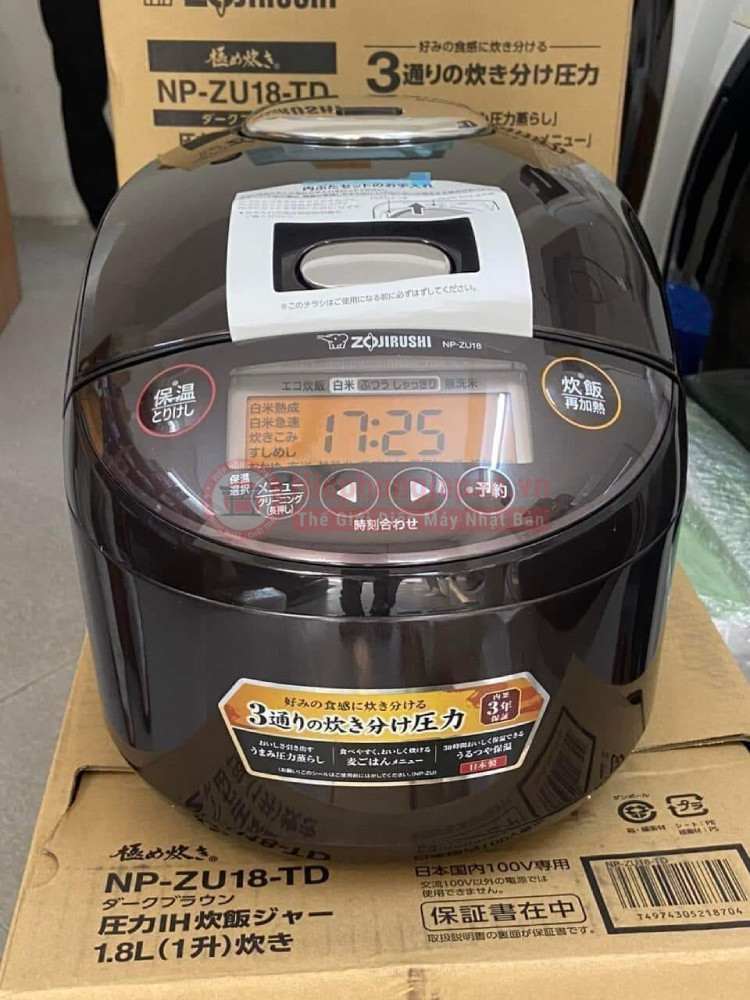 noi com Zojirushi NP-ZU18-TD hiephongjapan.vn