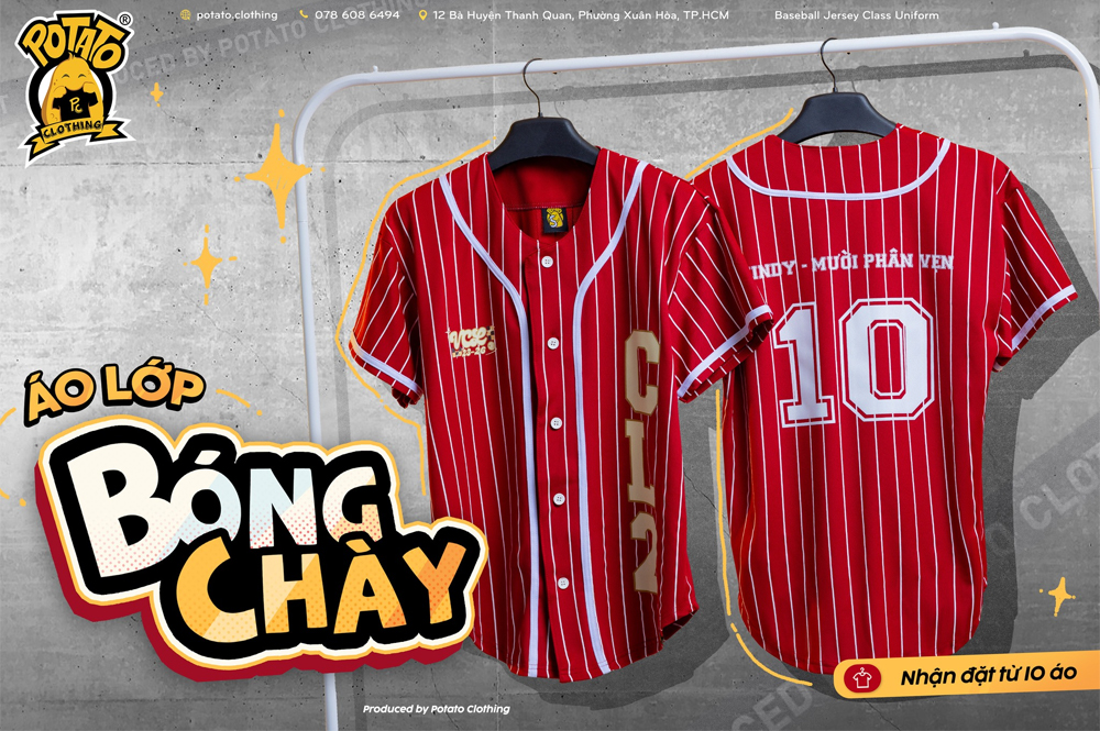 Áo lớp bóng chày mẫu 2