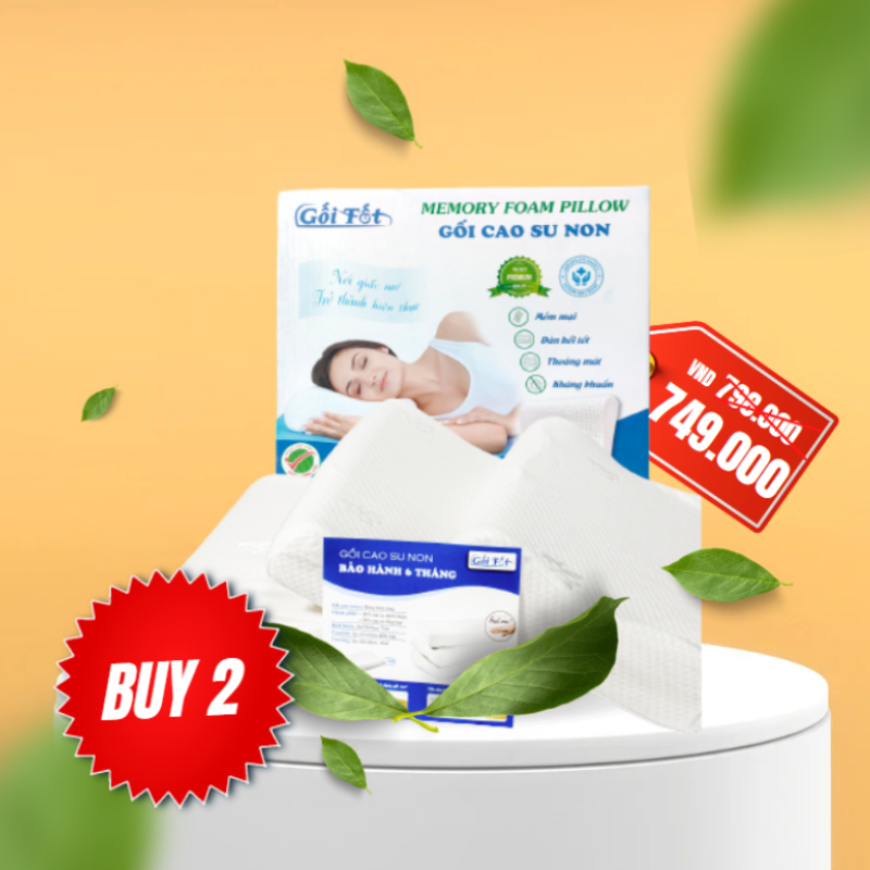 Mua 2 gối cao su non Gối tốt được giảm 49.000 đồng