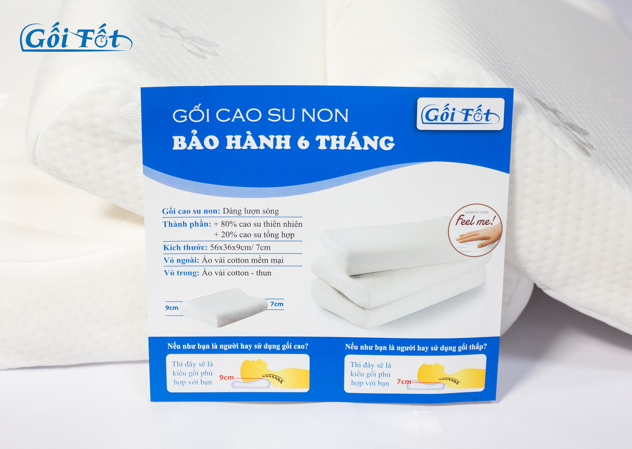 Gối cao su non thương hiệu Gối Tốt