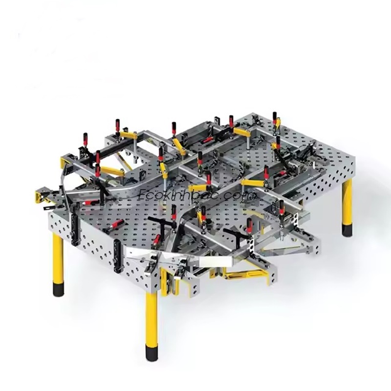 Bàn hàn gang kích thước 2400x1200 lỗ D28