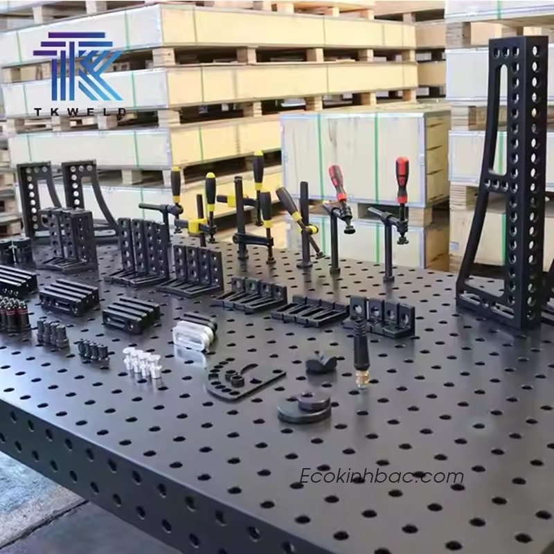 Bàn hàn gang, đồ gá gia công kích thước 2400x1200 lỗ D16