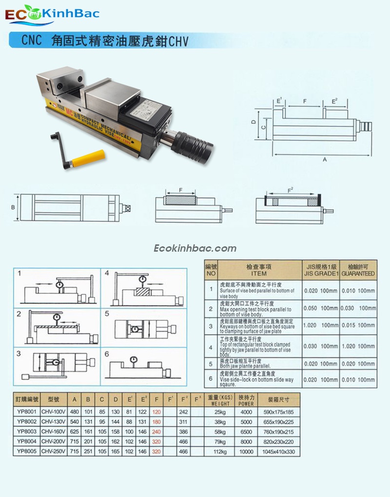 Ê tô thủy lực CHV-130V
