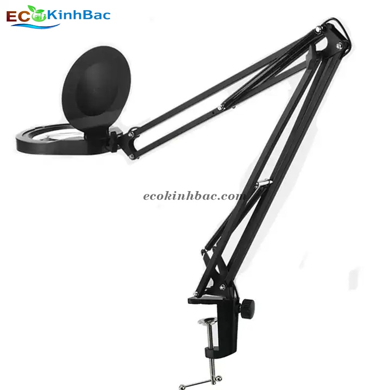 Kính lúp kẹp bàn, điều chỉnh ánh sáng. PD550178, thấu kính phổ thông.