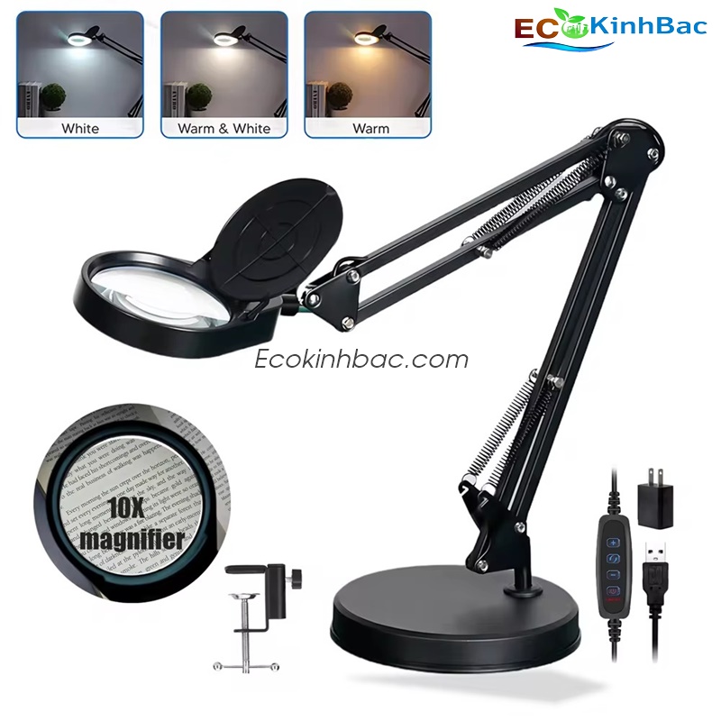 Kính lúp để bàn PD97ST. Độ phóng đại 5x, ứng dụng trong công nghiệp soi linh kiện điện tử