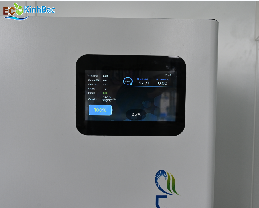 Pin năng lượng mặt trời di động 14.34kWh Lifepo4