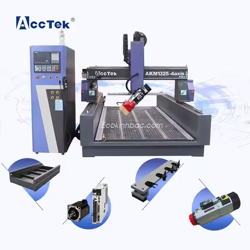 Máy CNC 4 trục 1325. Máy khắc gỗ