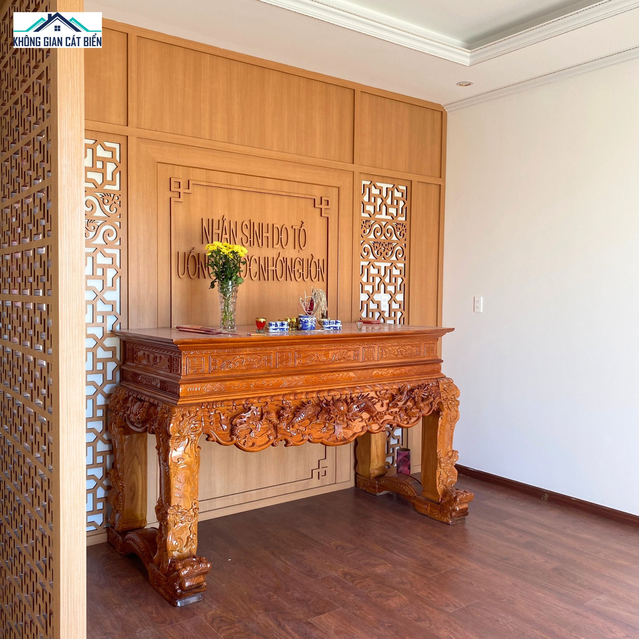 thi công phòng thờ rạch giá