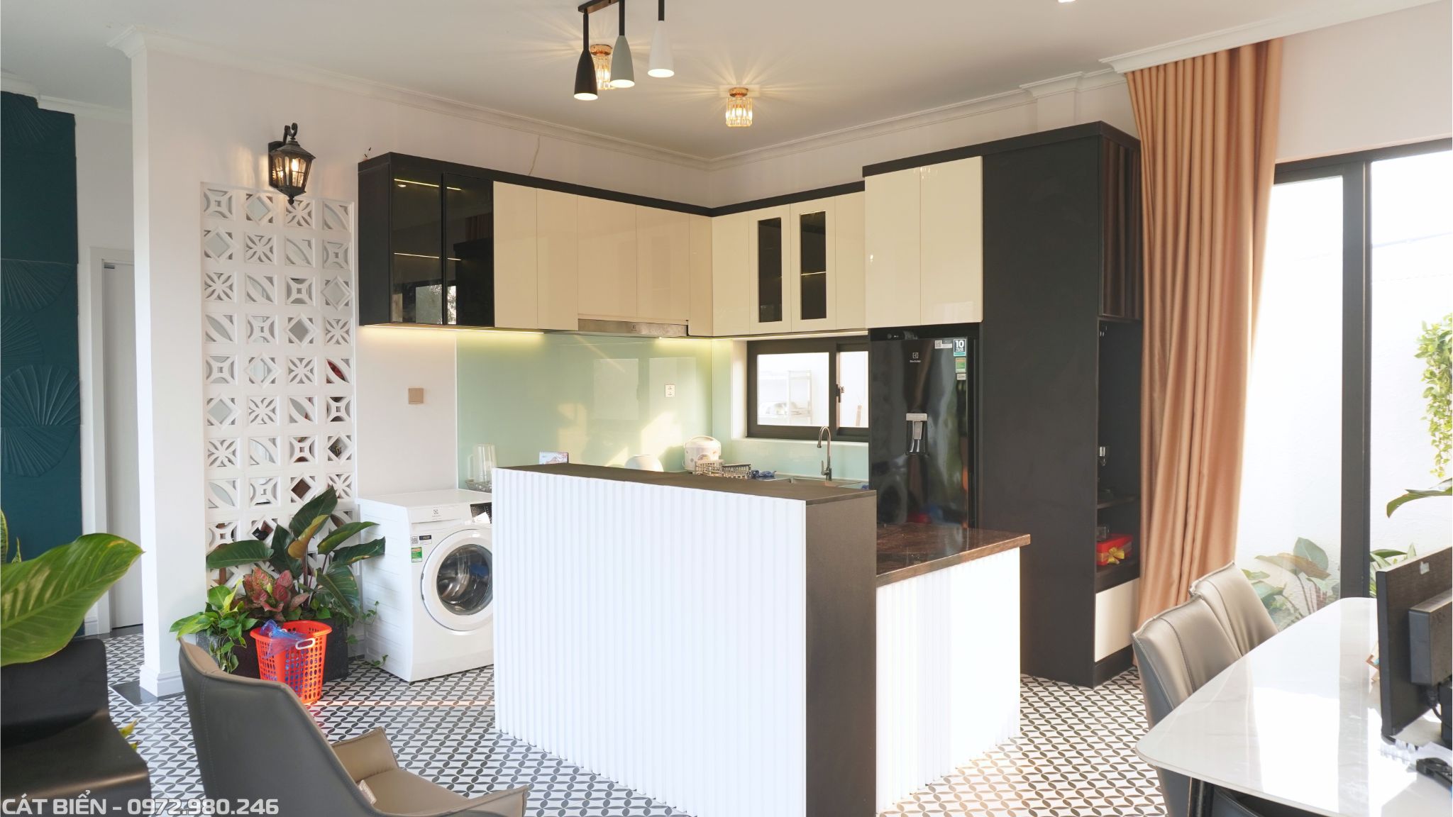 xưởng thi công thiết kế làm tủ bếp mdf an cường thanh thùy gỗ công nghiệp ván nhựa giang thành kiên giang