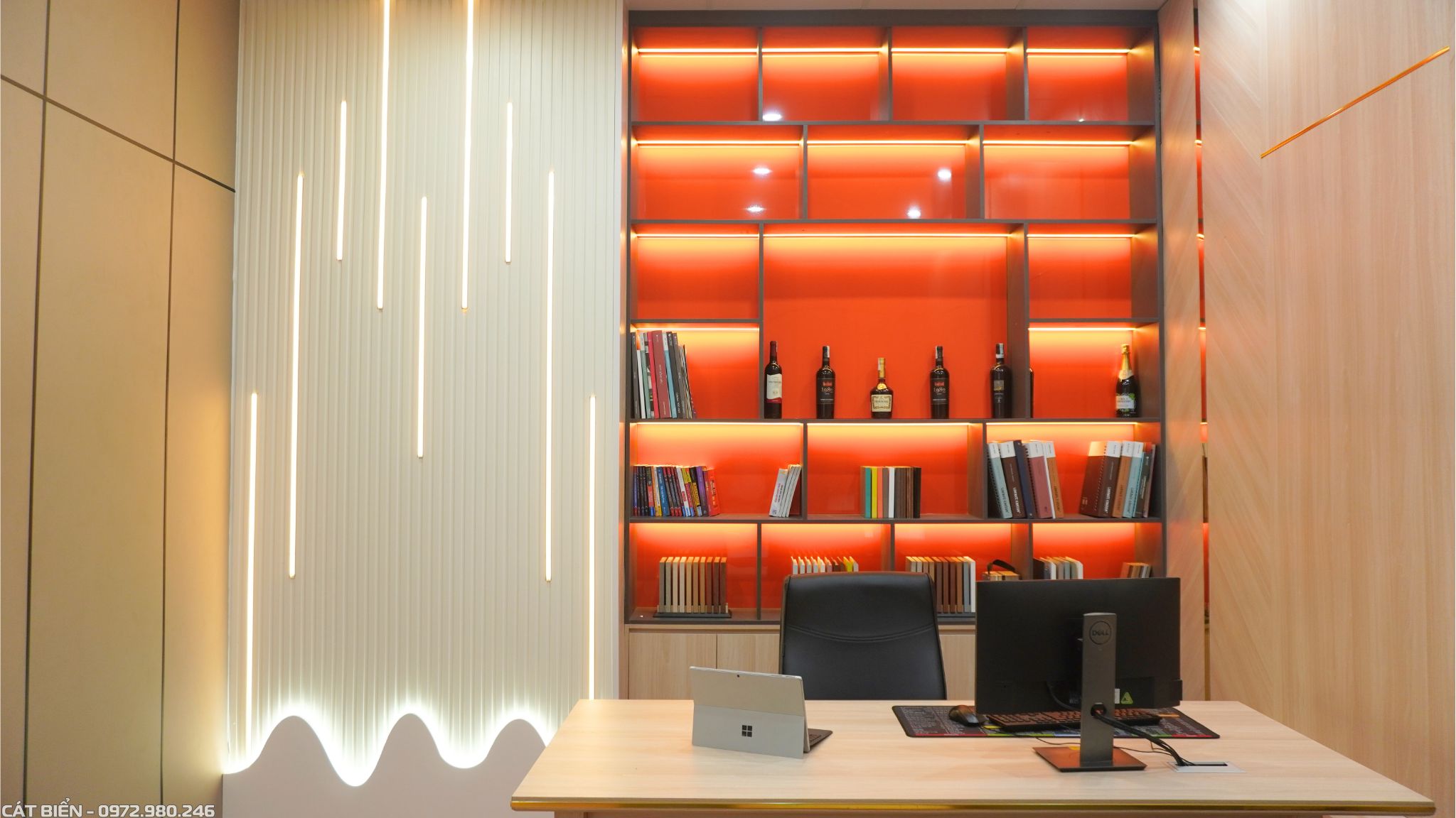 xưởng thiết kế thi công sản xuất lắp đặt nội thất bàn làm việc, tủ hồ sơ, tủ lưu trữ, lót sàn gỗ, vách trang trí lam sóng văn phòng làm việc rạch giá kiên giang