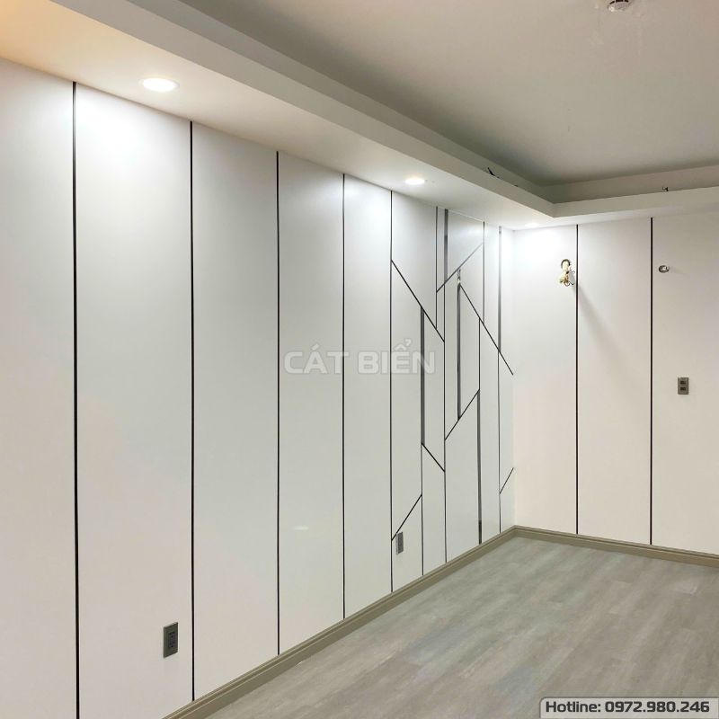 xưởng thiết kế sản xuất thi công nội thất chung cư sophia phú cường vách trang trí mdf rạch giá kiên giang