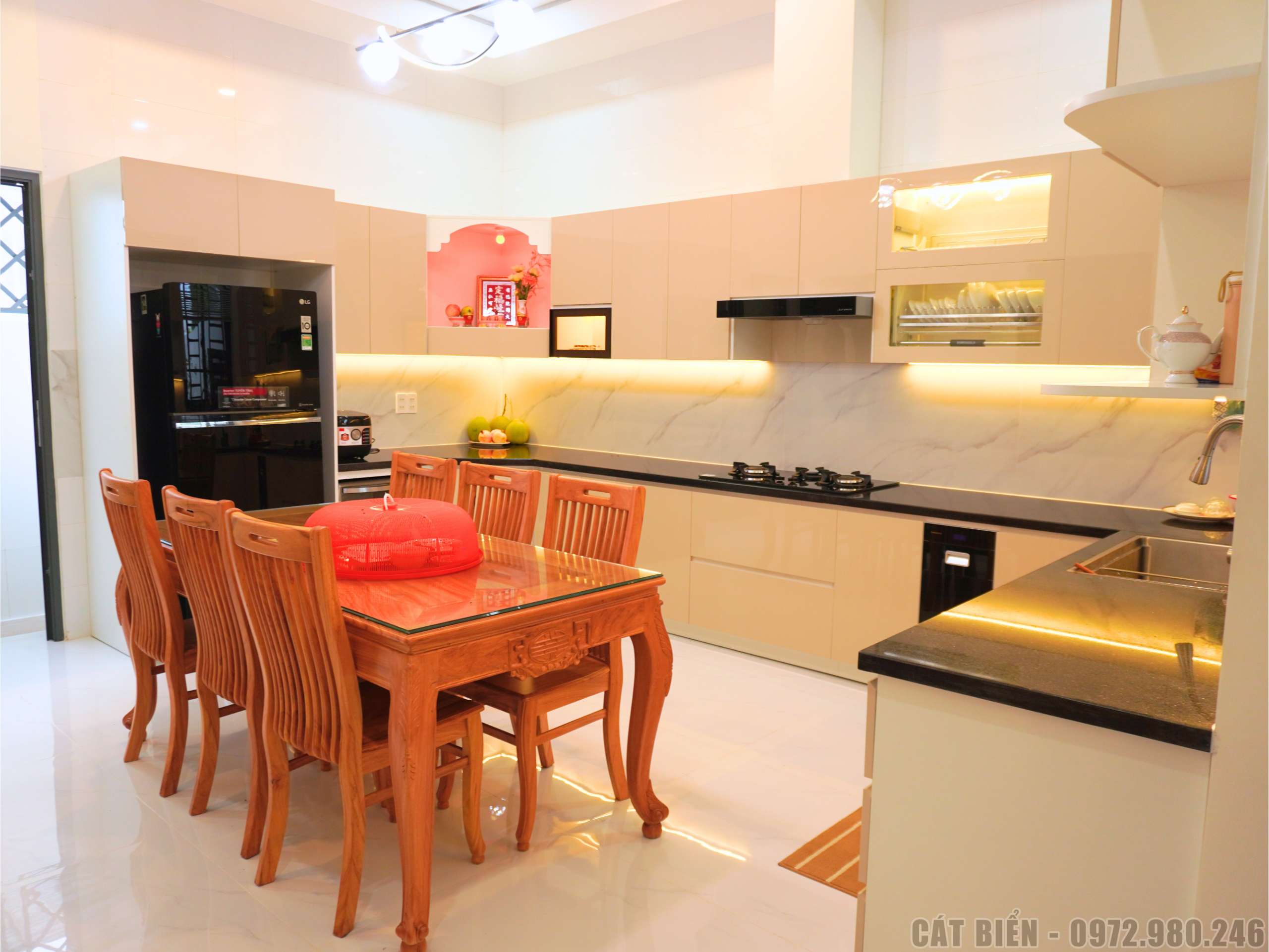 thiết kế sản xuất thi công nội thất phòng tủ bếp gỗ công nghiệp rạch giá kiên giang