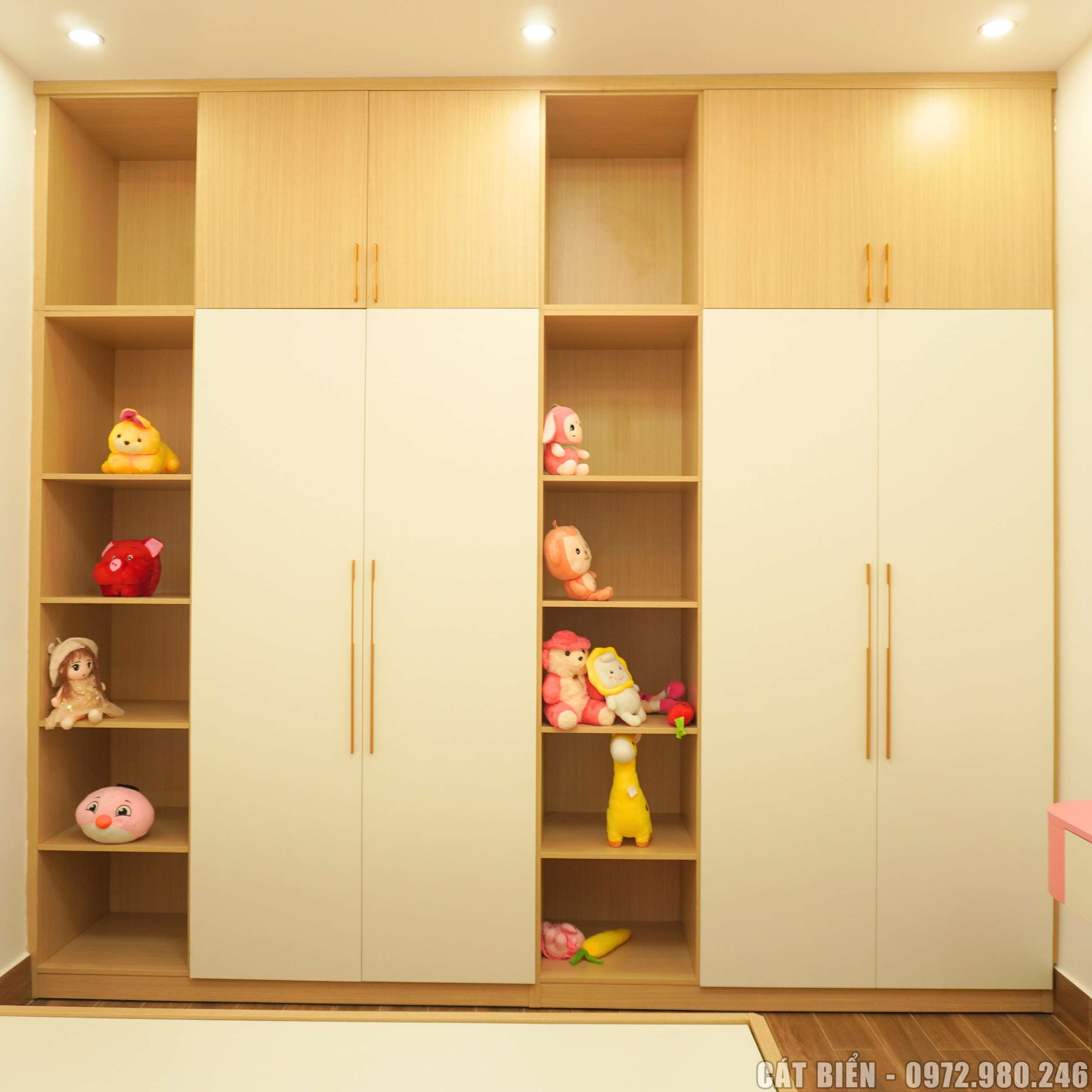 thiết kế thi công sản xuất nội thất gỗ công nghiệp tủ giường kệ tivi phòng ngủ minh lương kiên giang