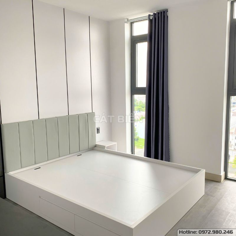 xưởng thiết kế sản xuất thi công nội thất chung cư sophia phú cường tủ quần áo, bàn trang điểm, giường ngủ, tủ đầu giường rạch giá kiên giang