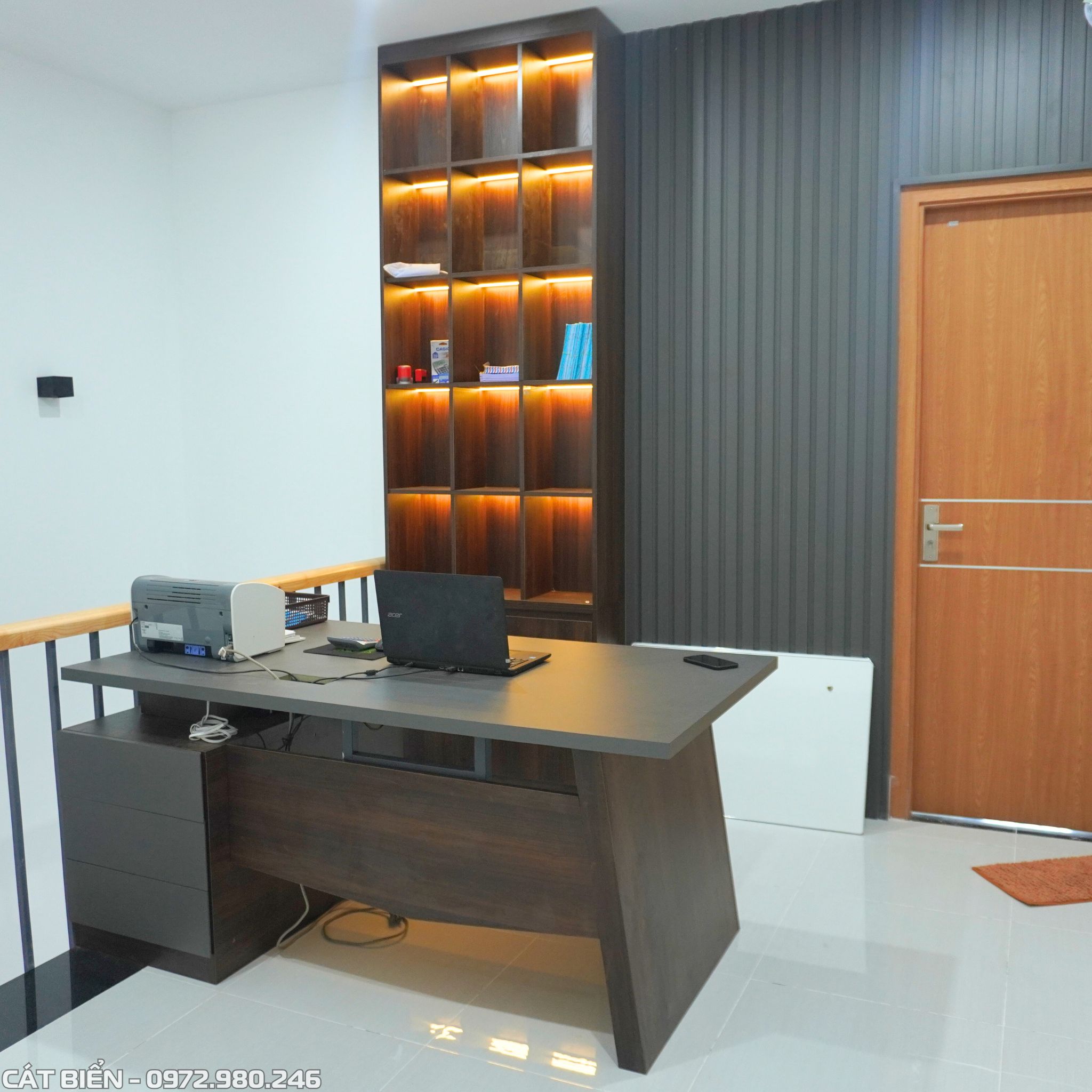 xưởng thiết kế sản xuất lắp đặt bàn làm việc, tủ hồ sơ, tủ lưu trữ, vách trang trí lam sóng khu tây bắc rạch giá kiên giang