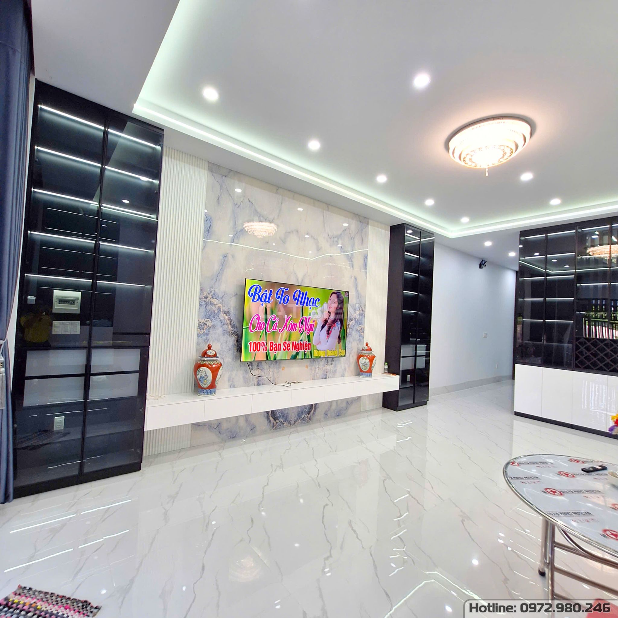 xưởng thiết kế sản xuất thi công lắp đặt kệ tivi, vách trang trí, tủ kệ trang trí, tranh tráng gương pvc vân đá, vách lam sóng, tủ rượu gỗ công nghiệp rạch giá