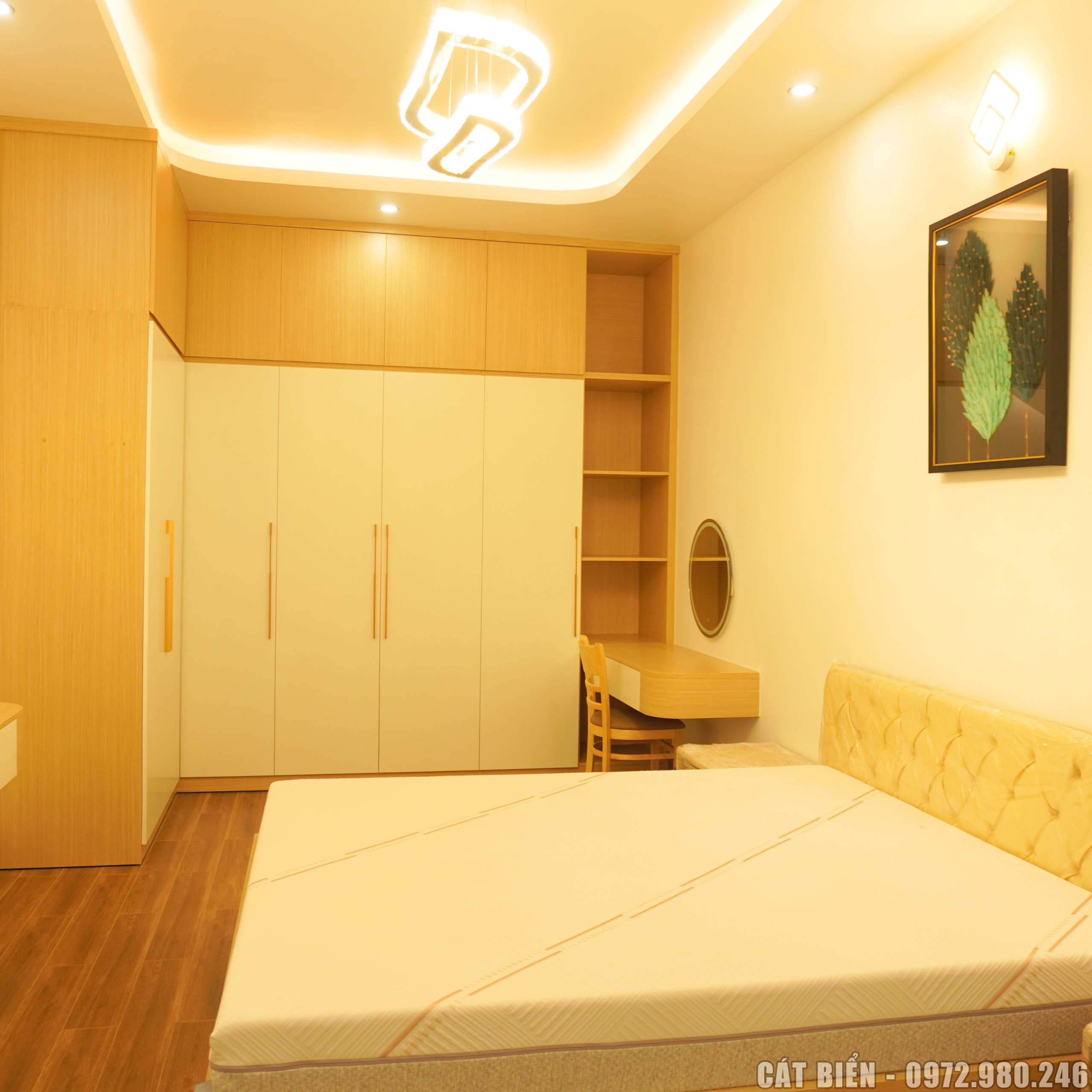 thiết kế sản xuất thi công nội thất giường tủ phòng ngủ minh lương kiên giang