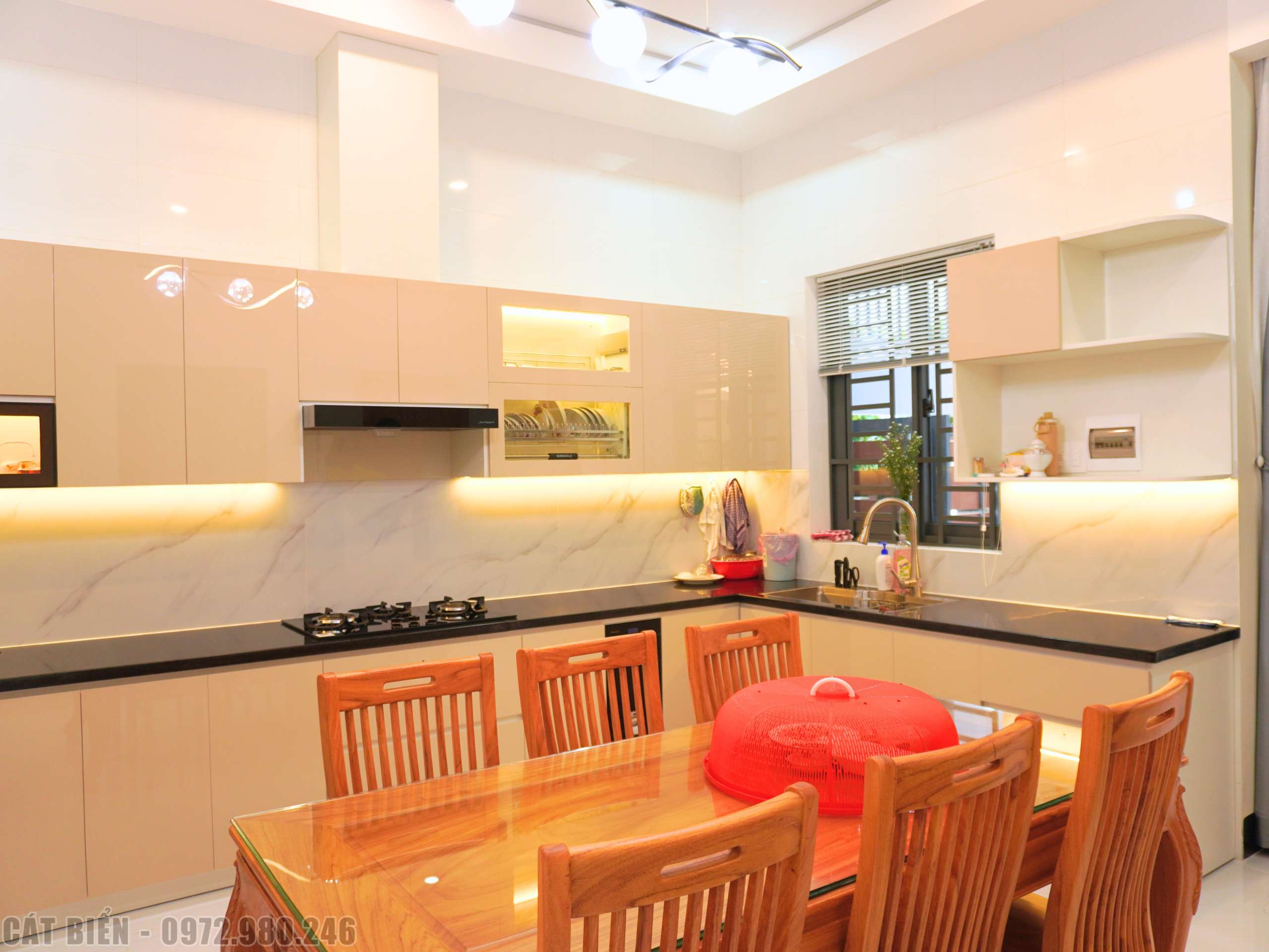 thiết kế sản xuất thi công nội thất phòng tủ bếp gỗ công nghiệp rạch giá kiên giang