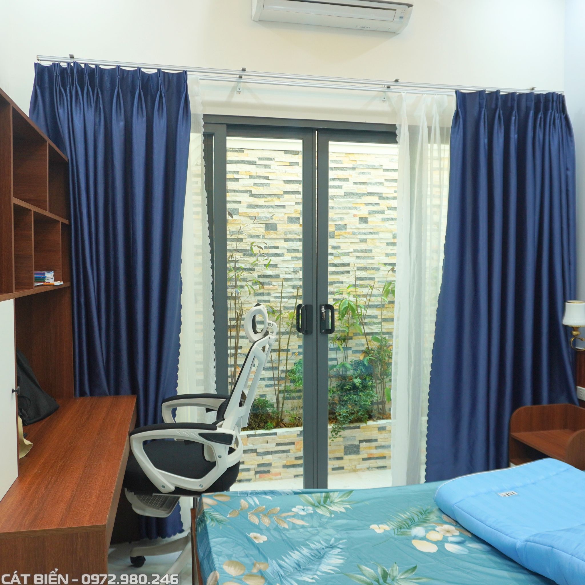 xưởng thiết kế thi công sản xuất nội thất giường ngủ, tab đầu giường, tủ quần áo, bàn học, bàn làm việc, kệ sách, vách lam sóng, vách trang trí kiên lương kiên giang