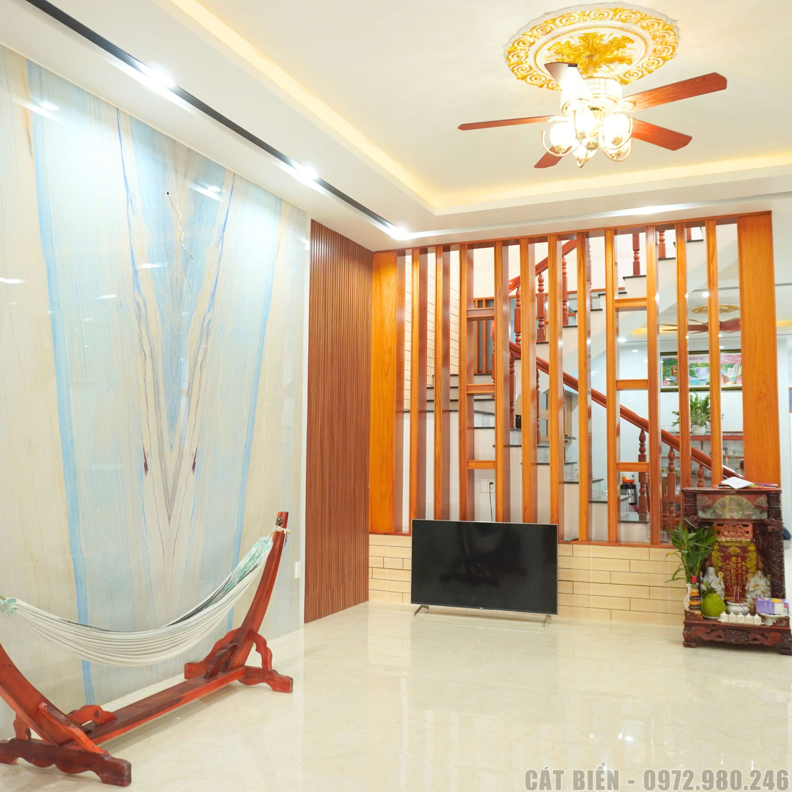 thiết kế sản xuất thi công nội thất gỗ công nghiệp phòng khách an minh kiên giang