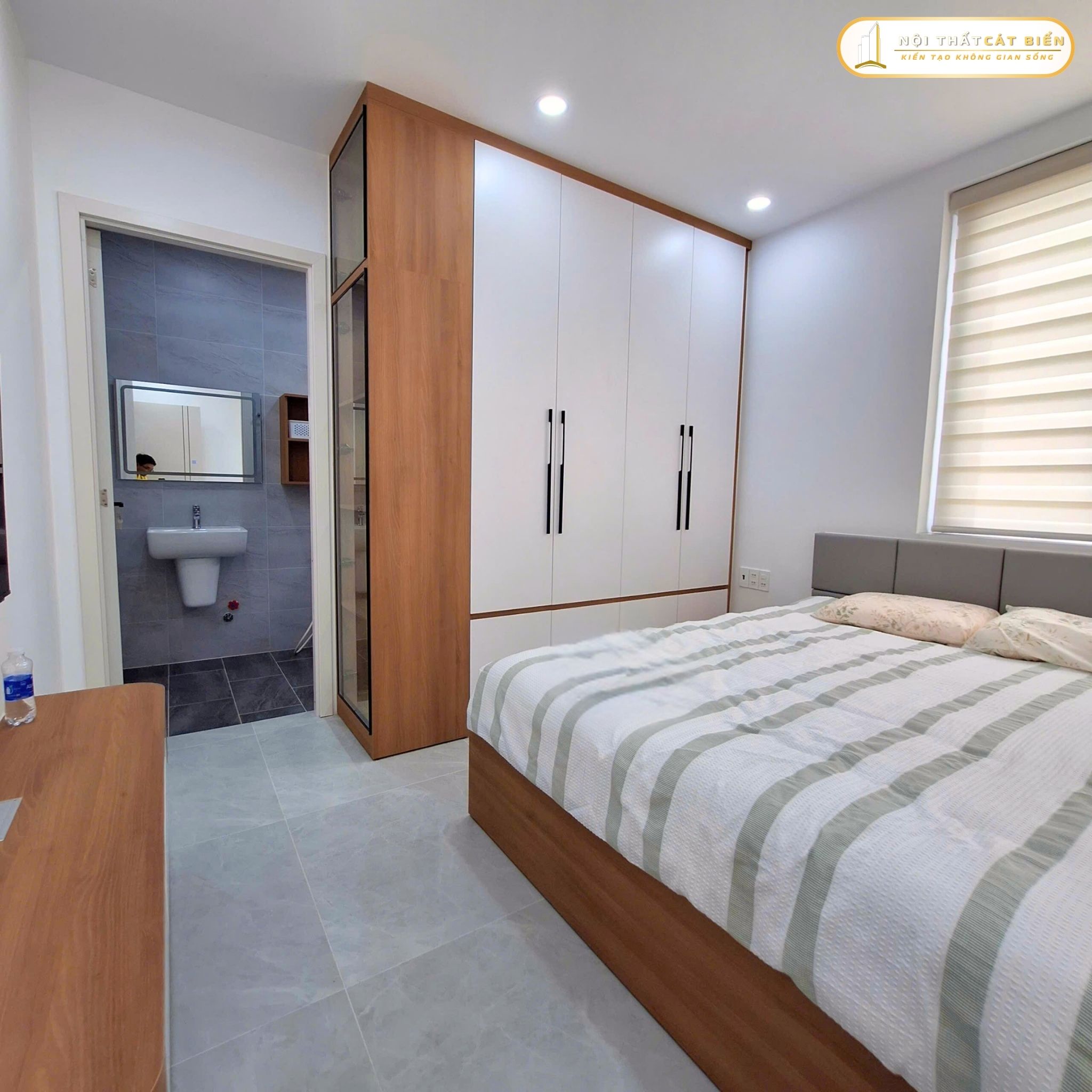 xưởng thiết kế sản xuất thi công lắp đặt giường ngủ, tủ quần áo, tủ đầu giường, kệ tivi phú cường rạch giá