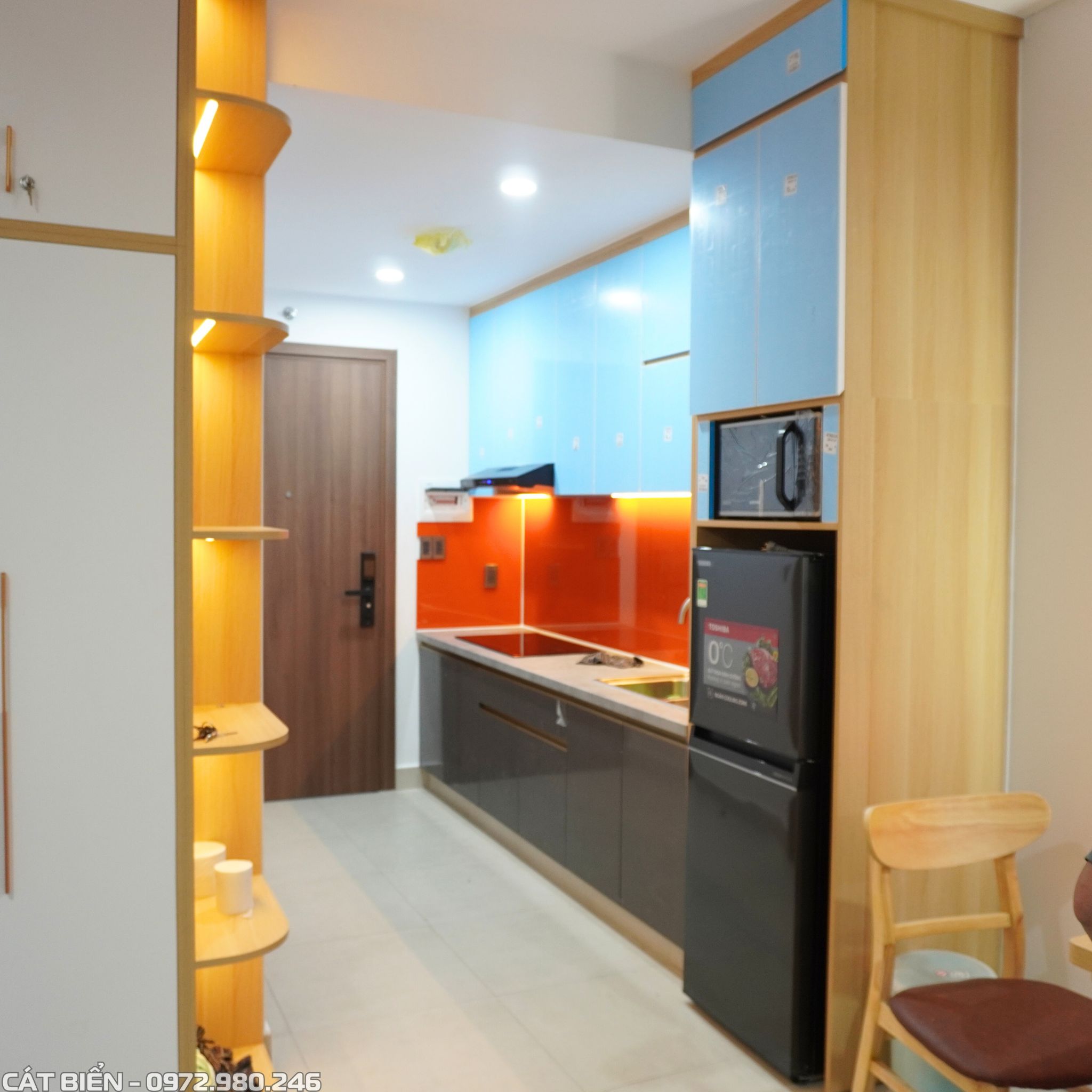 thiết kế sản xuất thi công nội thất chung cư sophia phú cường giường ngủ, tủ đầu giường, kệ tivi, vách trang trí, tủ quần áo, tủ bếp, bàn ăn rạch giá kiên giang