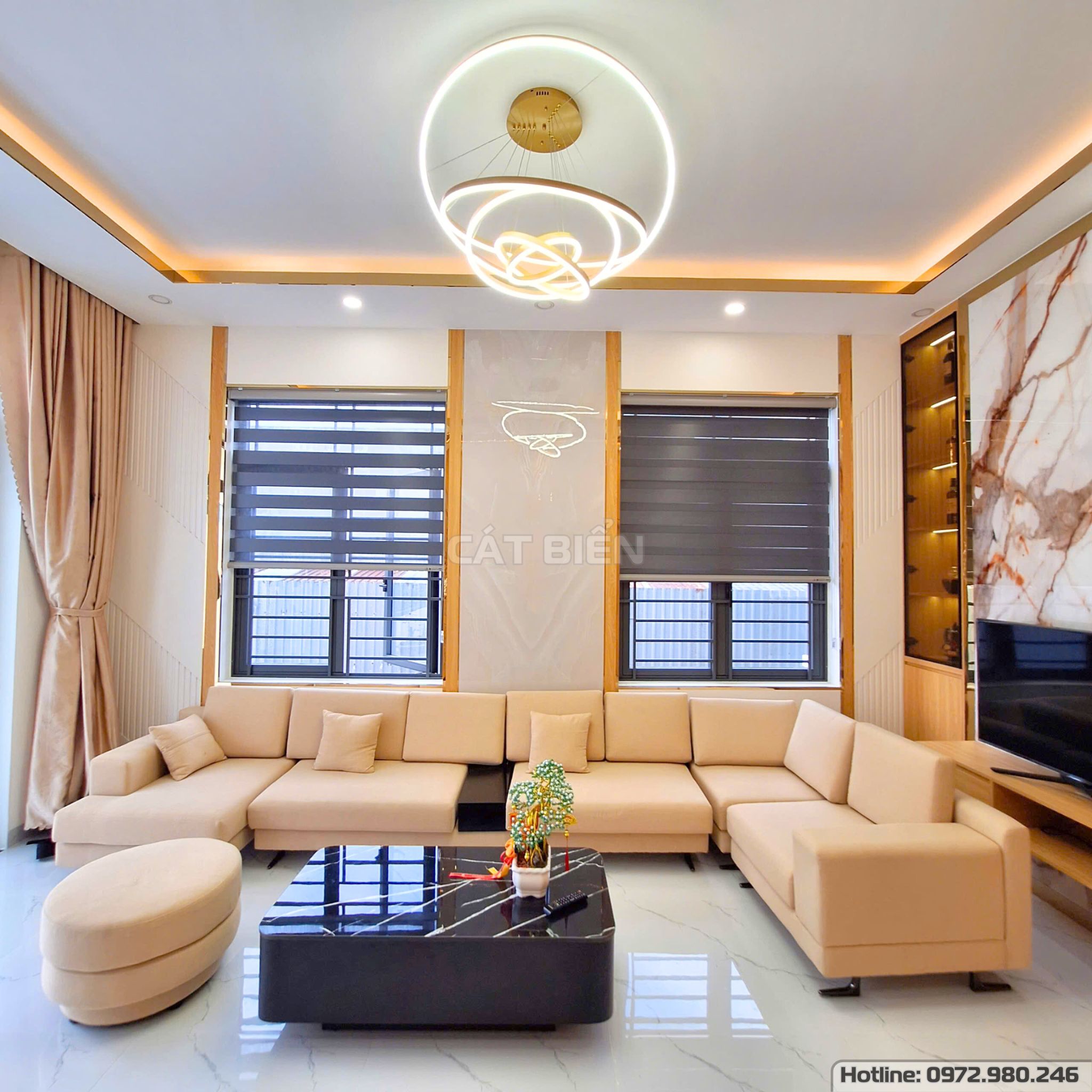 xưởng thiết kế sản xuất thi công lắp đặt kệ tivi, vách trang trí, tủ kệ trang trí, tranh tráng gương pvc vân đá, vách lam sóng gỗ công nghiệp rạch giá