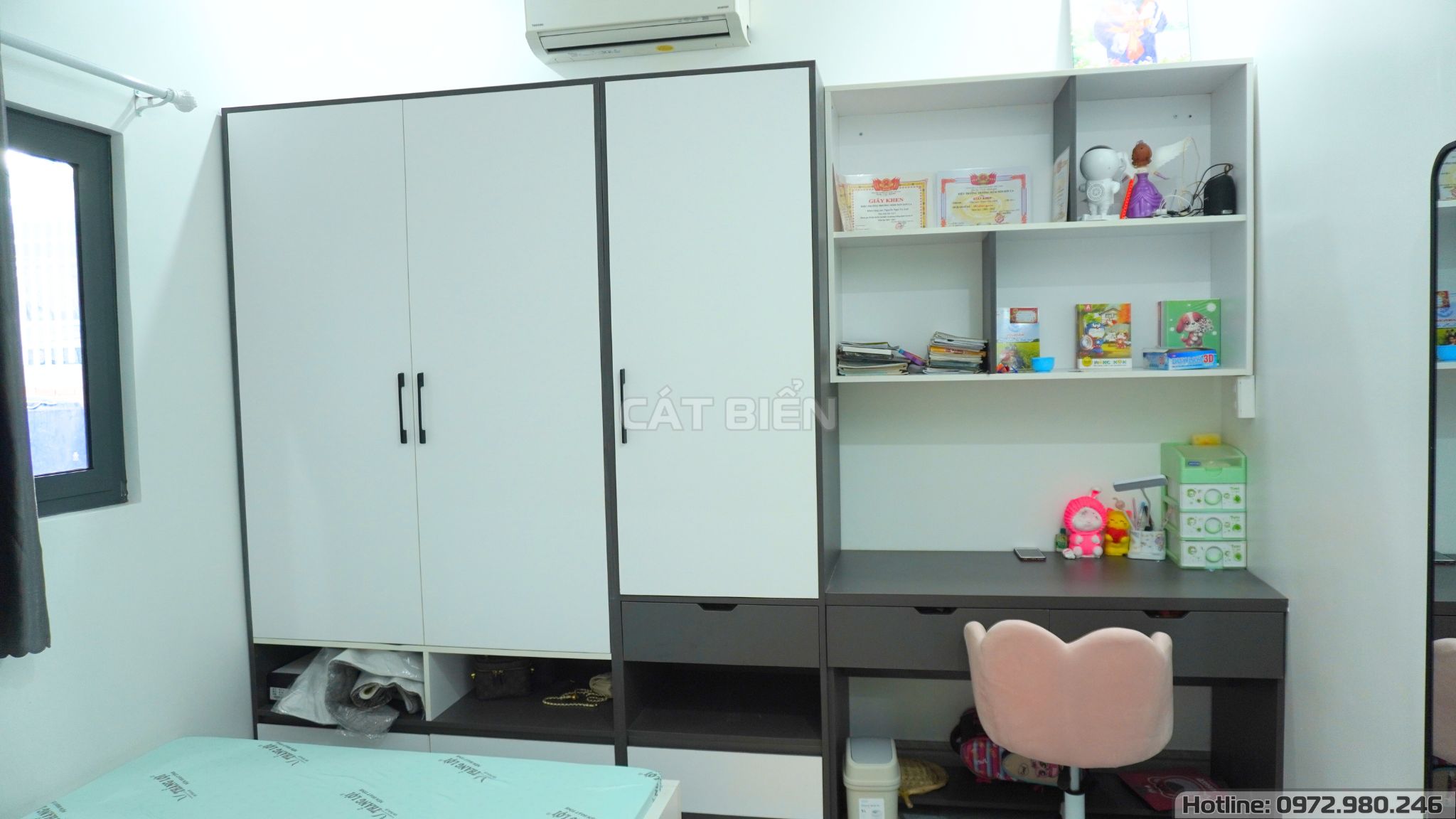 xưởng thiết kế thi công sản xuất nội thất tủ quần áo, giường ngủ, bàn trang điểm tân hiệp kiên giang