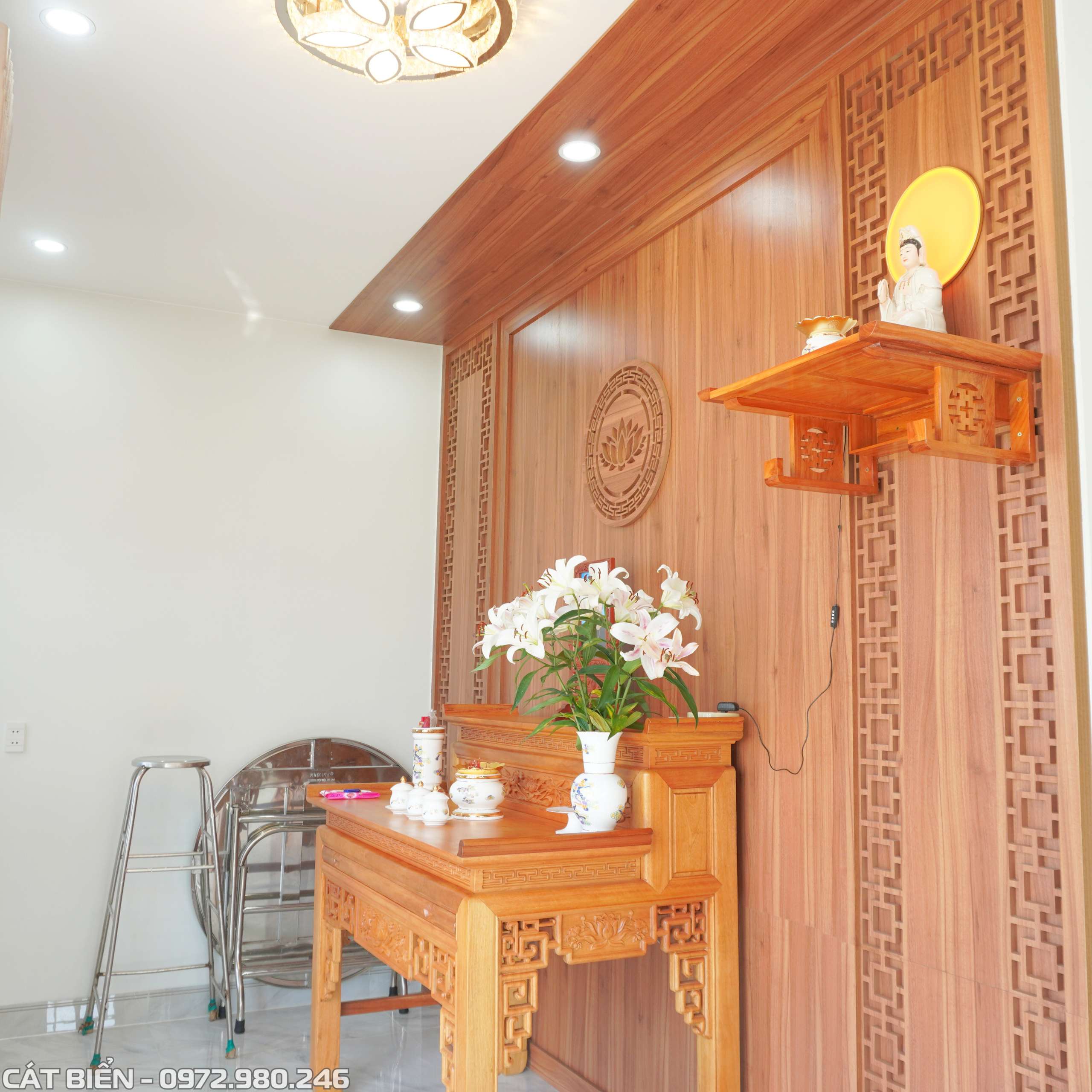 xưởng sản xuất thiết kế và thi công vách trang trí, kệ tivi, tủ rượu, tủ cầu thang, tủ bếp, vách phòng thờ rạch giá kiên giang