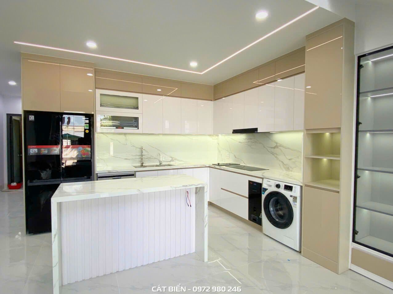 xưởng thiết kế sản xuất thi công lắp đặt tủ bếp, phụ kiện thông minh châu thành