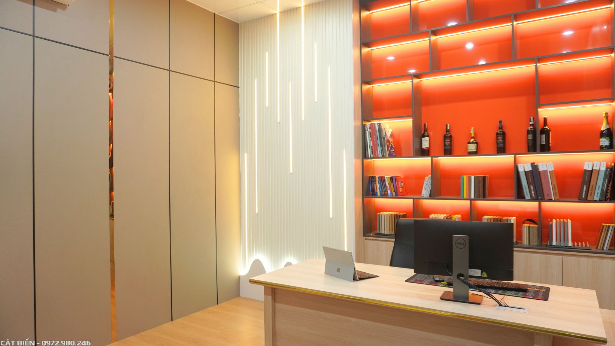 xưởng thiết kế thi công sản xuất lắp đặt nội thất bàn làm việc, tủ hồ sơ, tủ lưu trữ, lót sàn gỗ, vách trang trí lam sóng văn phòng làm việc rạch giá kiên giang