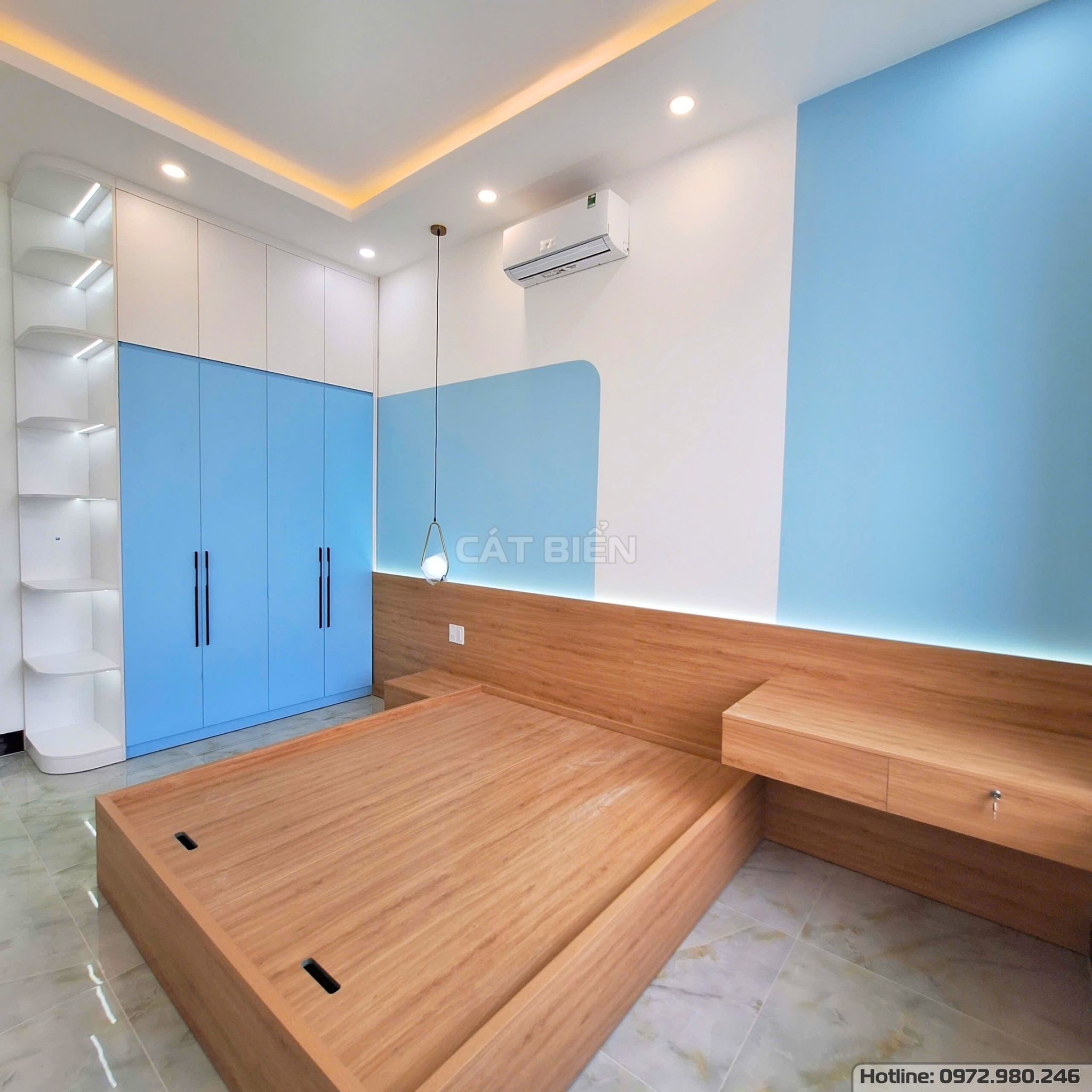 xưởng thiết kế sản xuất thi công lắp đặt tủ áo, giường ngủ, tủ đầu giường, bàn làm việc gỗ công nghiệp an biên kiên giang