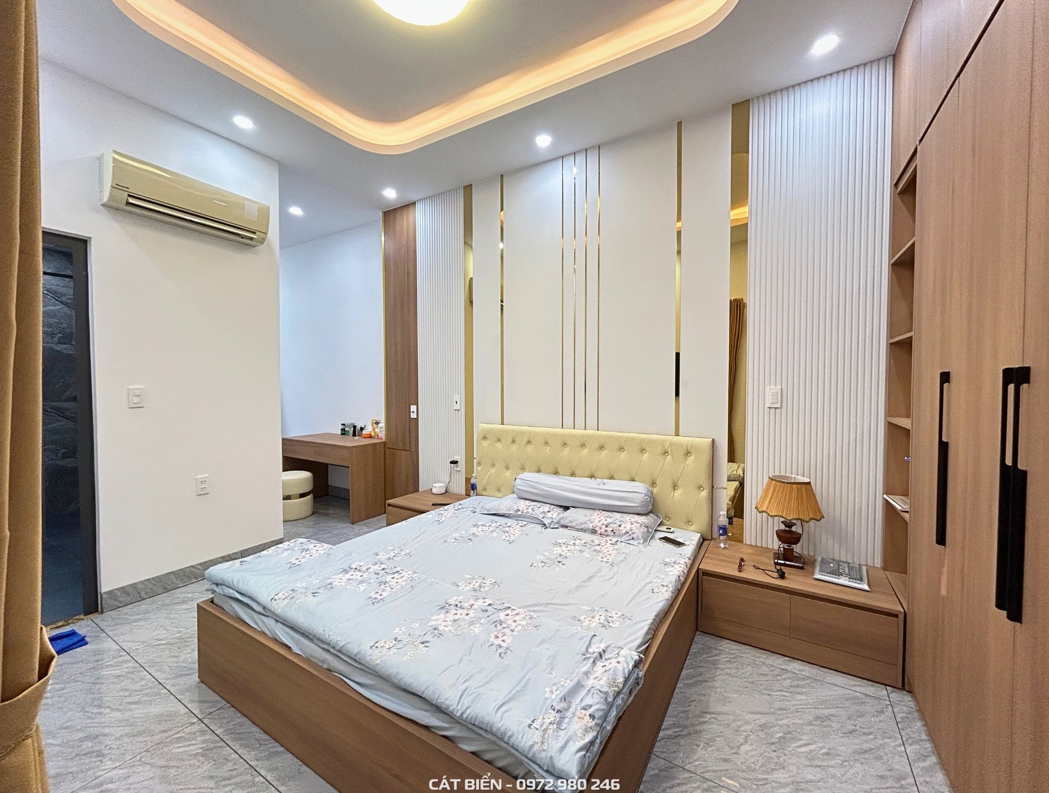 xưởng thiết kế sản xuất thi công lắp đặt giường ngủ, tủ quần áo, vách trang trí lam sóng, bàn trang điểm, tủ đầu giường u minh thượng kiên giang