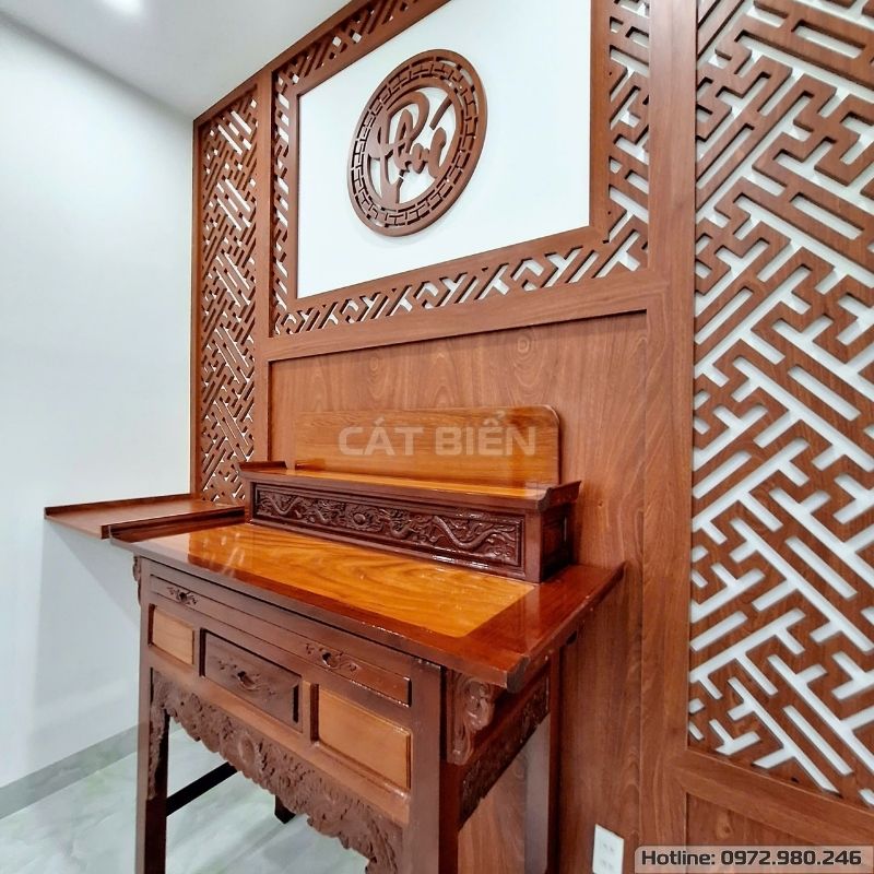 xưởng sản xuất thiết kế thi công lắp đặt vách phòng thờ cnc mdf kiên lương kiên giang