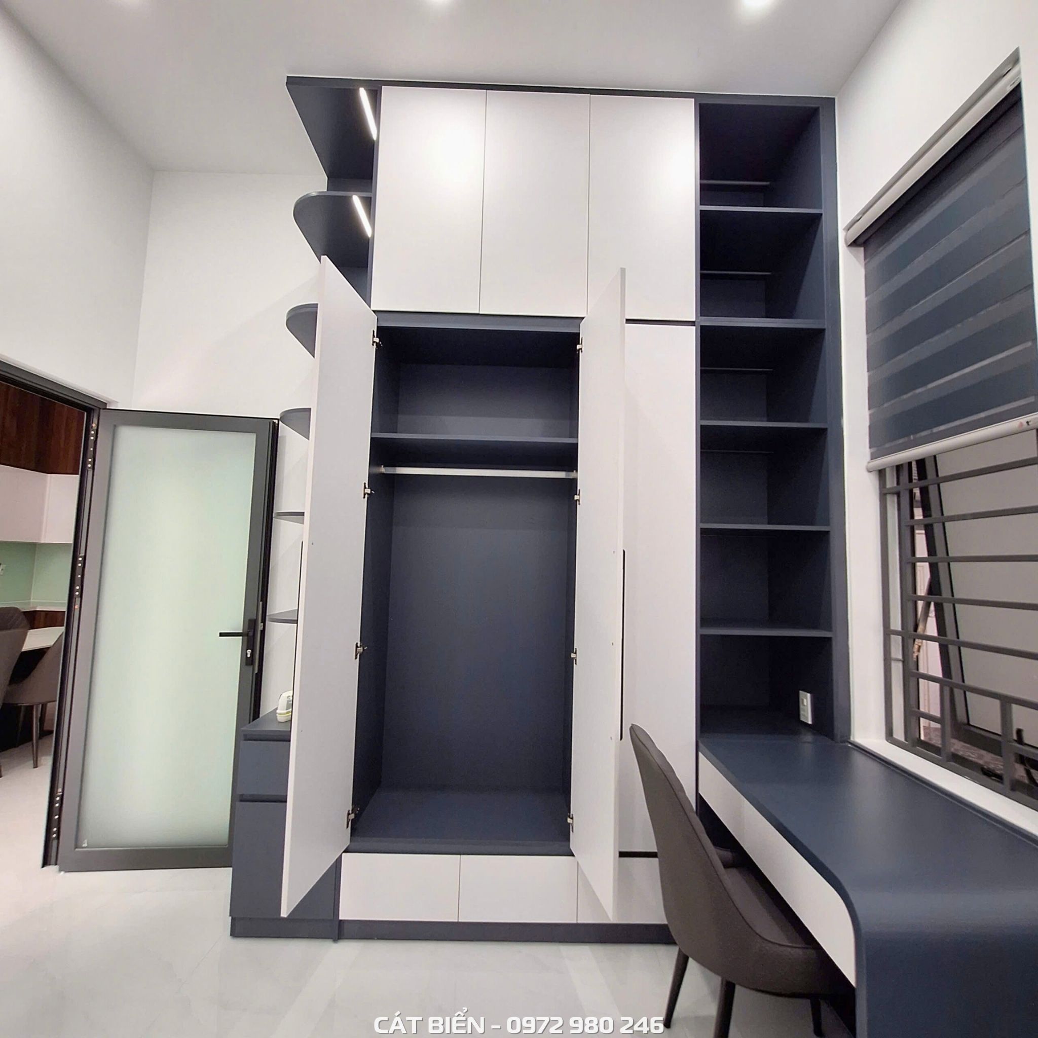 xưởng thiết kế sản xuất thi công lắp đặt tủ quần áo, giường ngủ, tủ đầu giường, bàn học làm việc hòn đất kiên giang