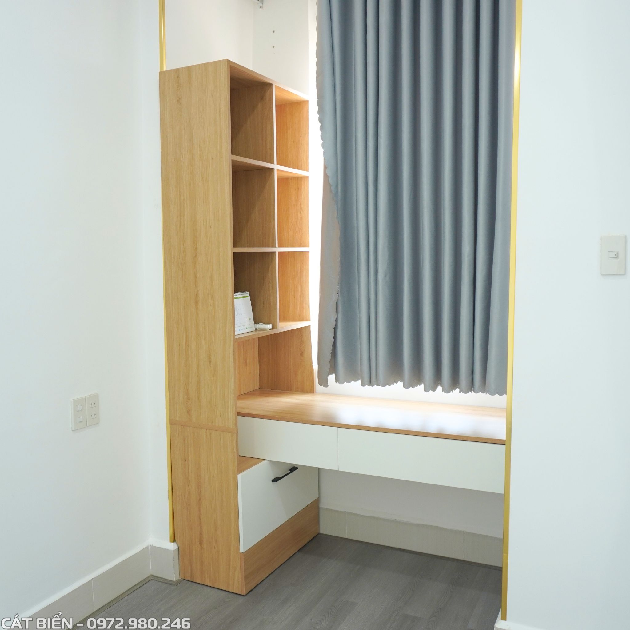 xưởng thiết kế thi công sản xuất lắp đặt bàn trang điểm, kệ tivi, bàn học, bàn làm việc, kệ sách, sàn nhựa giả gỗ khu tây bắc rạch giá kiên giang