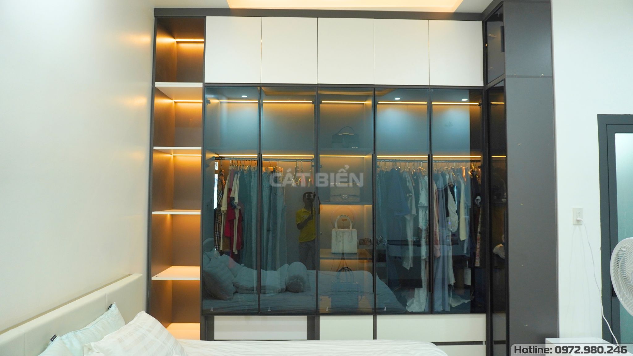 xưởng thiết kế thi công sản xuất nội thất tủ quần áo, giường ngủ, tủ đầu giường, bàn trang điểm tân hiệp kiên giang