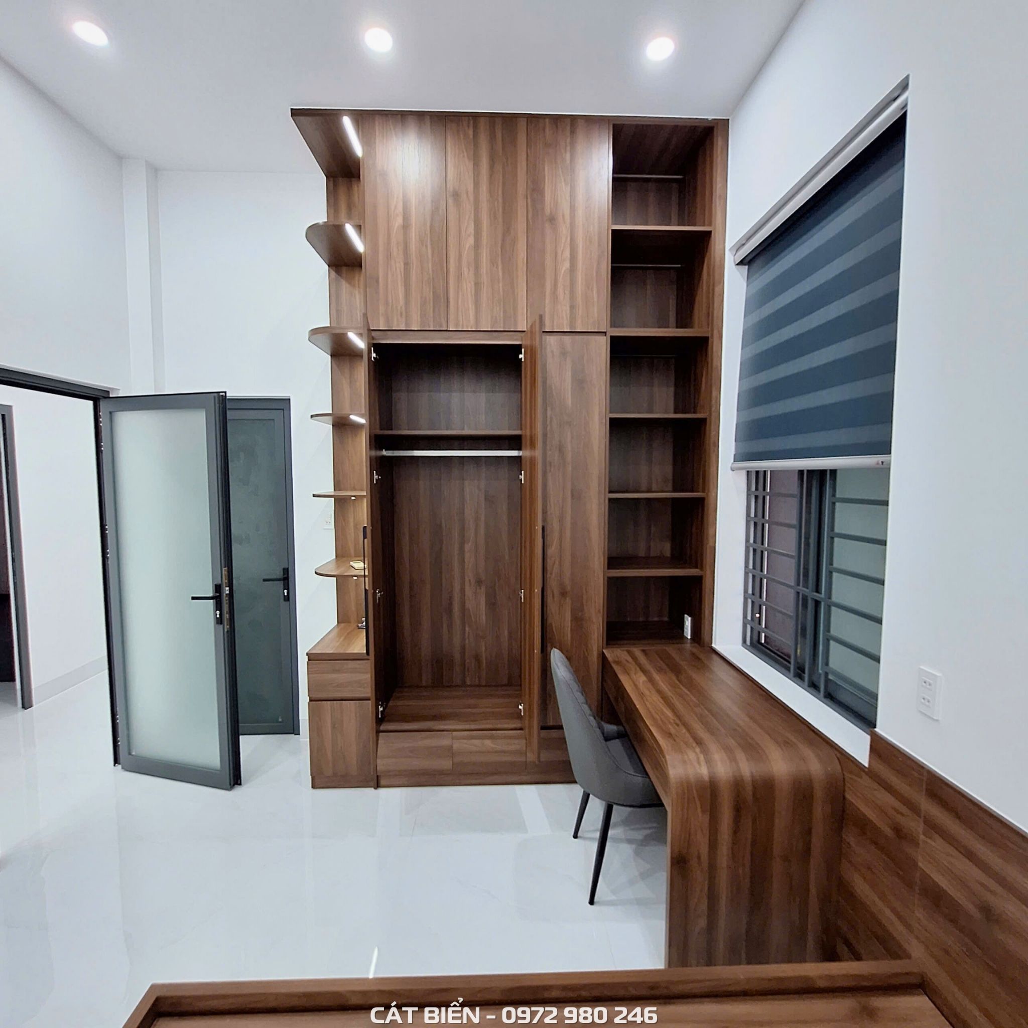 xưởng thiết kế sản xuất thi công lắp đặt tủ quần áo, giường ngủ, tủ đầu giường, bàn học làm việc hòn đất kiên giang