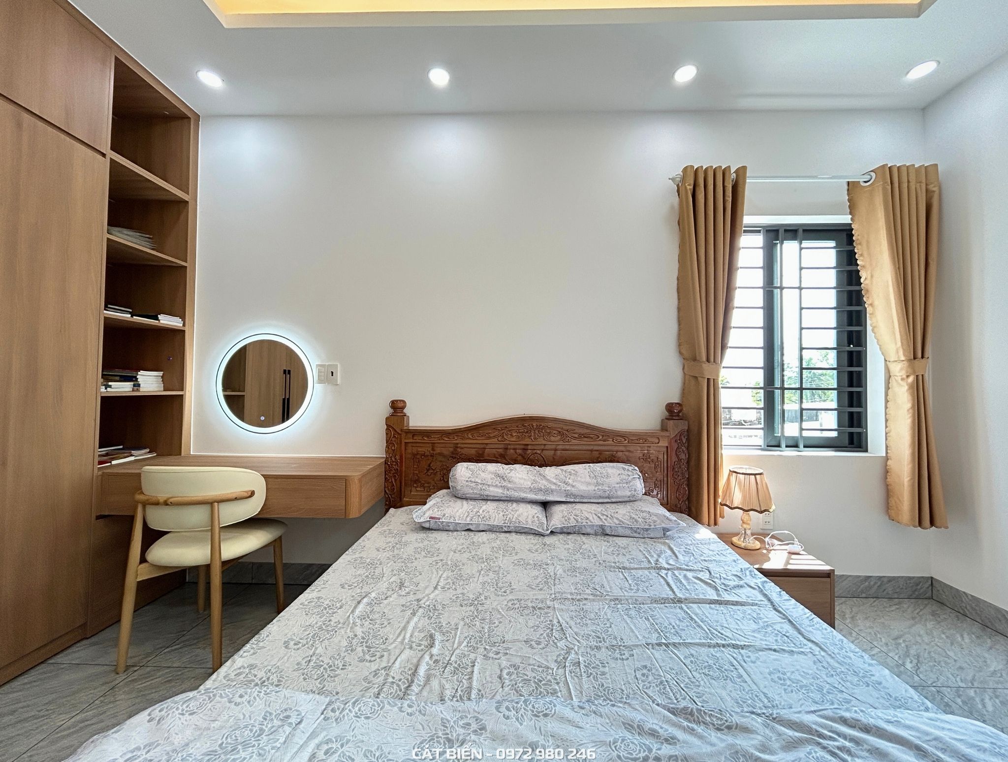 xưởng thiết kế sản xuất thi công lắp đặt giường ngủ, tủ quần áo, vách trang trí lam sóng, bàn trang điểm, tủ đầu giường u minh thượng kiên giang