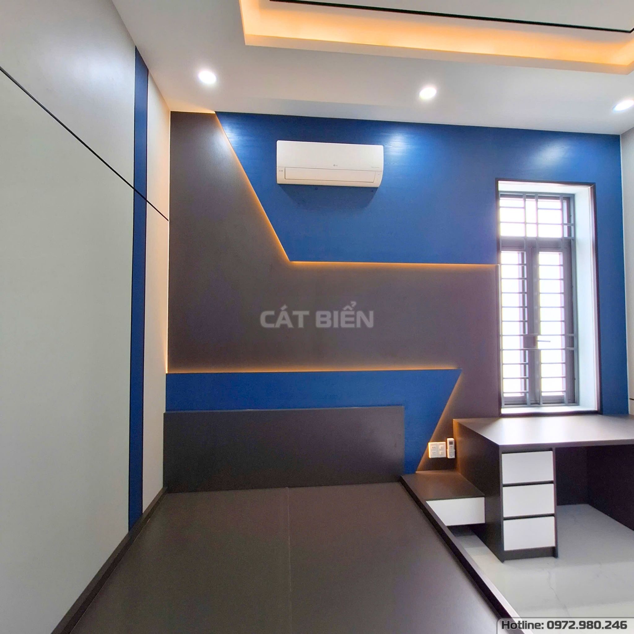 xưởng thiết kế sản xuất thi công lắp đặt giường ngủ, tủ quần áo, tủ đầu giường, bàn học, bàn làm việc, vách trang trí mdf lam sóng gỗ công nghiệp hòn đất kiên giang