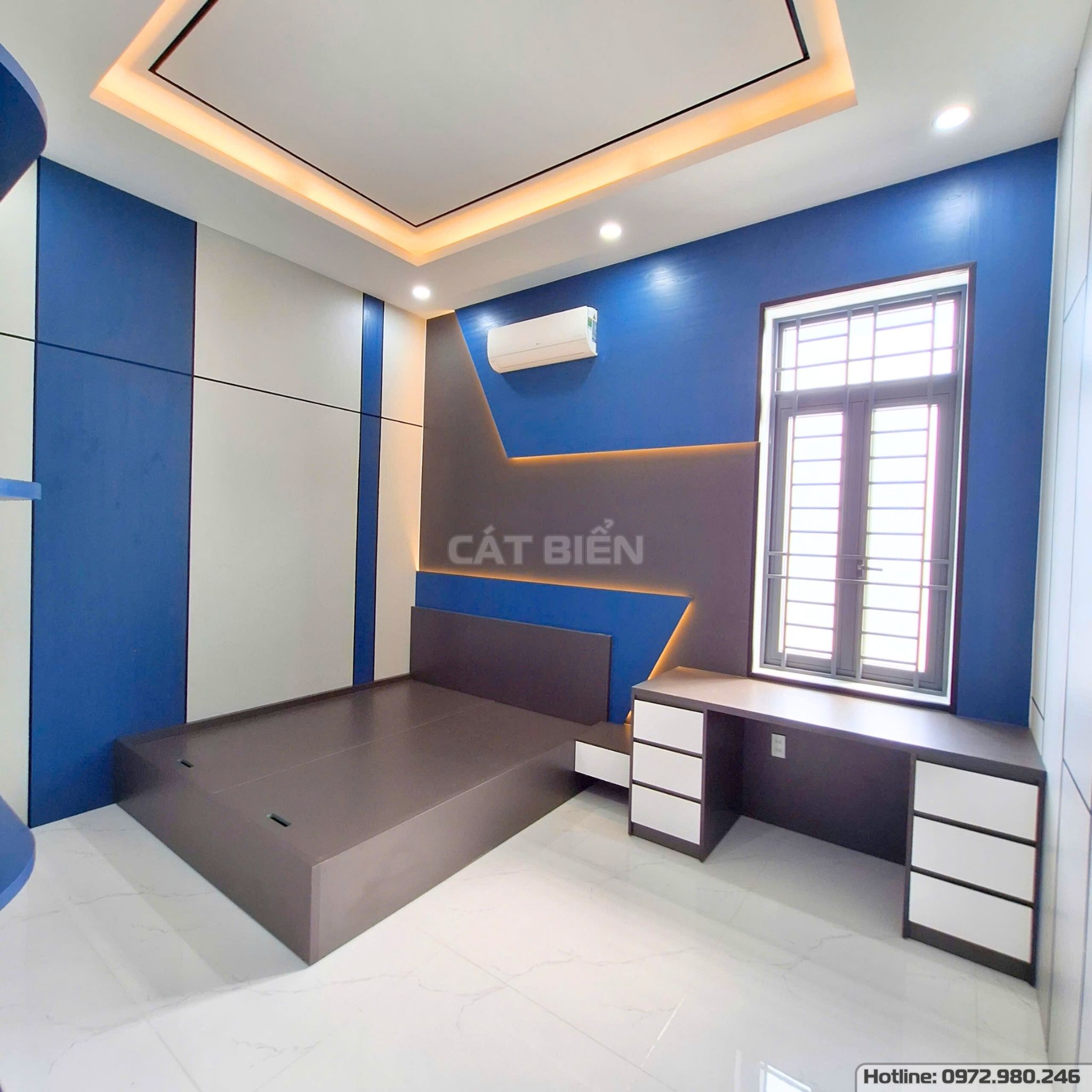 xưởng thiết kế sản xuất thi công lắp đặt giường ngủ, tủ quần áo, tủ đầu giường, bàn học, bàn làm việc, vách trang trí mdf lam sóng gỗ công nghiệp hòn đất kiên giang