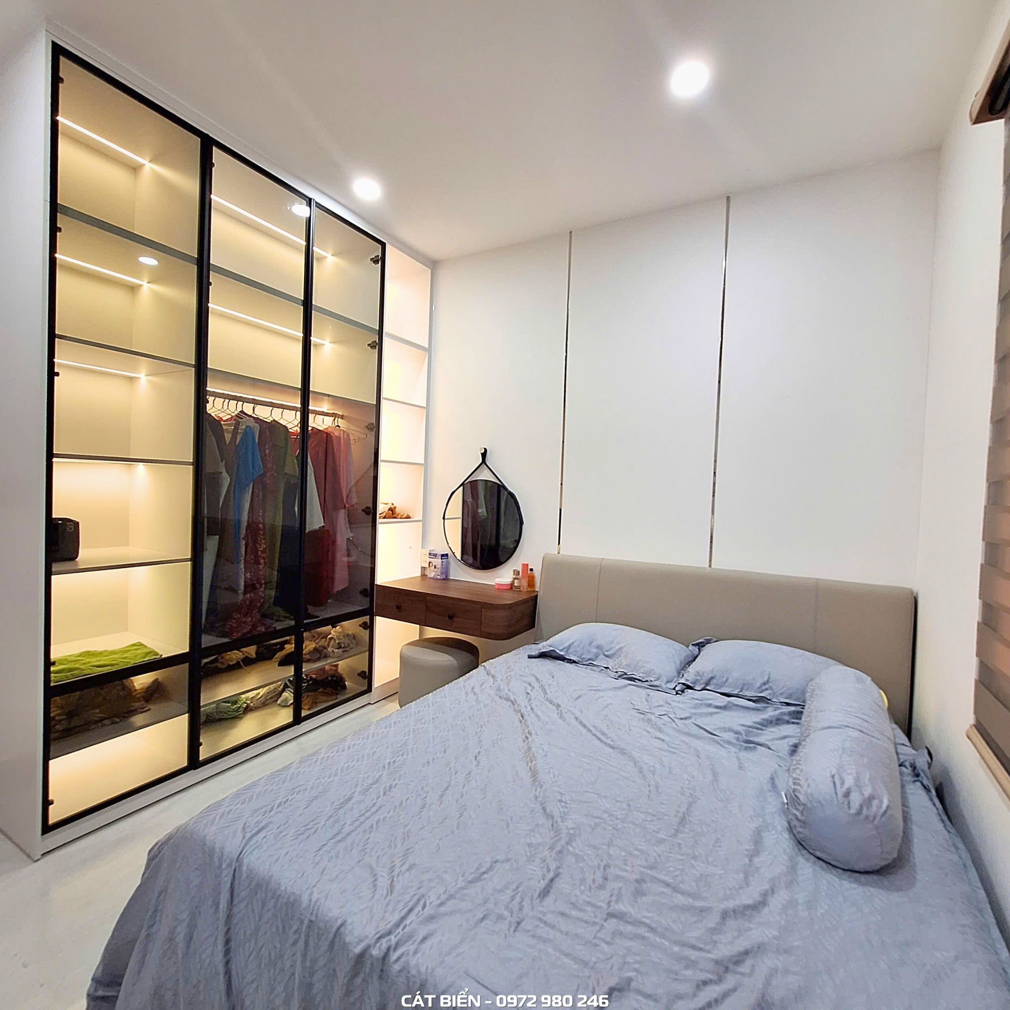 xưởng thiết kế sản xuất thi công lắp đặt giường ngủ, tủ quần áo, bàn trang điểm, bàn làm việc, kệ sách, ghế đôn, tủ trang trí CIC Boulevard