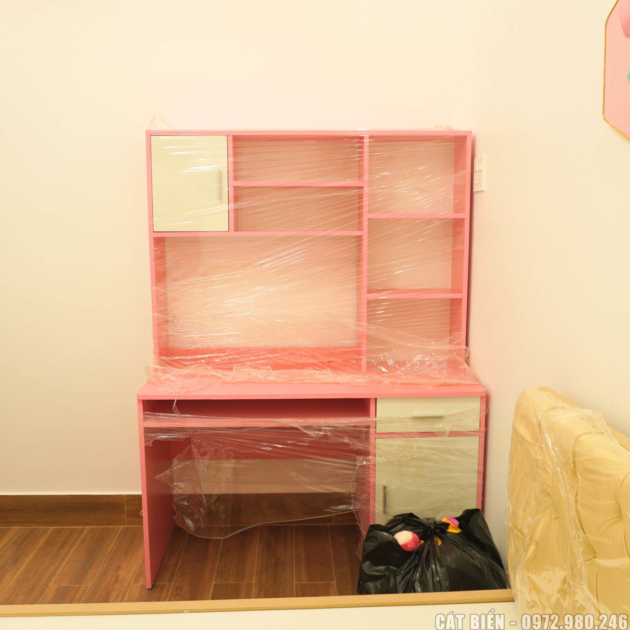 thiết kế thi công sản xuất nội thất gỗ công nghiệp tủ giường kệ tivi phòng ngủ minh lương kiên giang