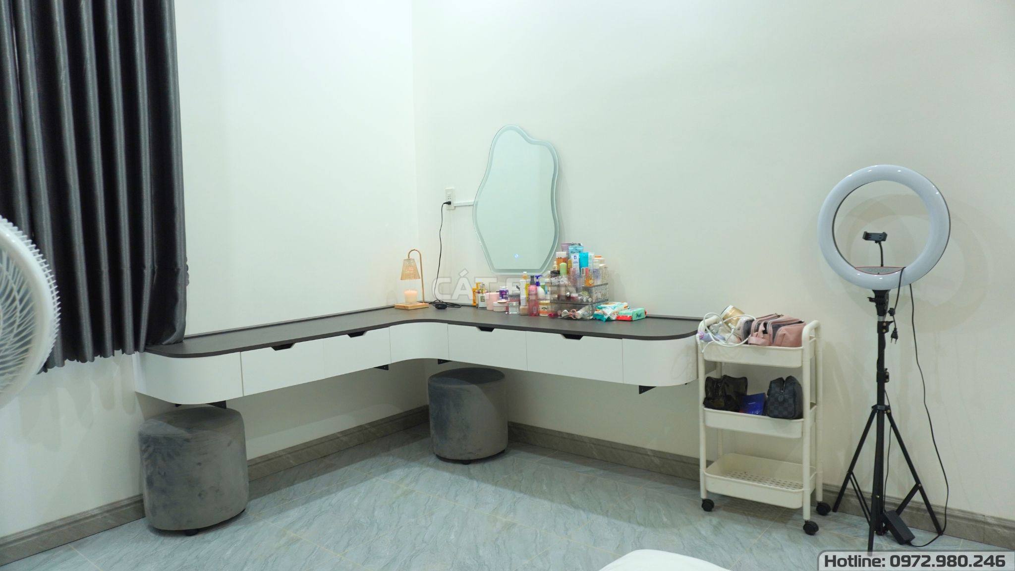 xưởng thiết kế thi công sản xuất nội thất tủ quần áo, giường ngủ, tủ đầu giường, bàn trang điểm tân hiệp kiên giang