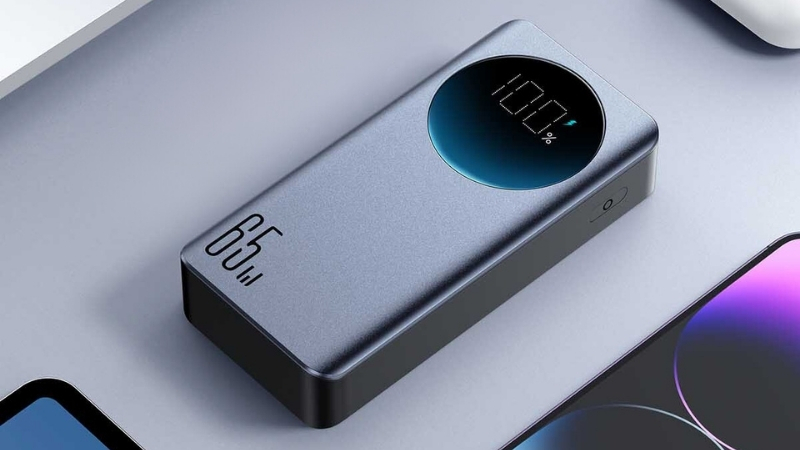 Sạc dự phòng 65w Joyroom PBF04 tặng kèm cáp C to C 100w dài 1.2m Power Bank dùng cho điện thoại , máy tính bảng